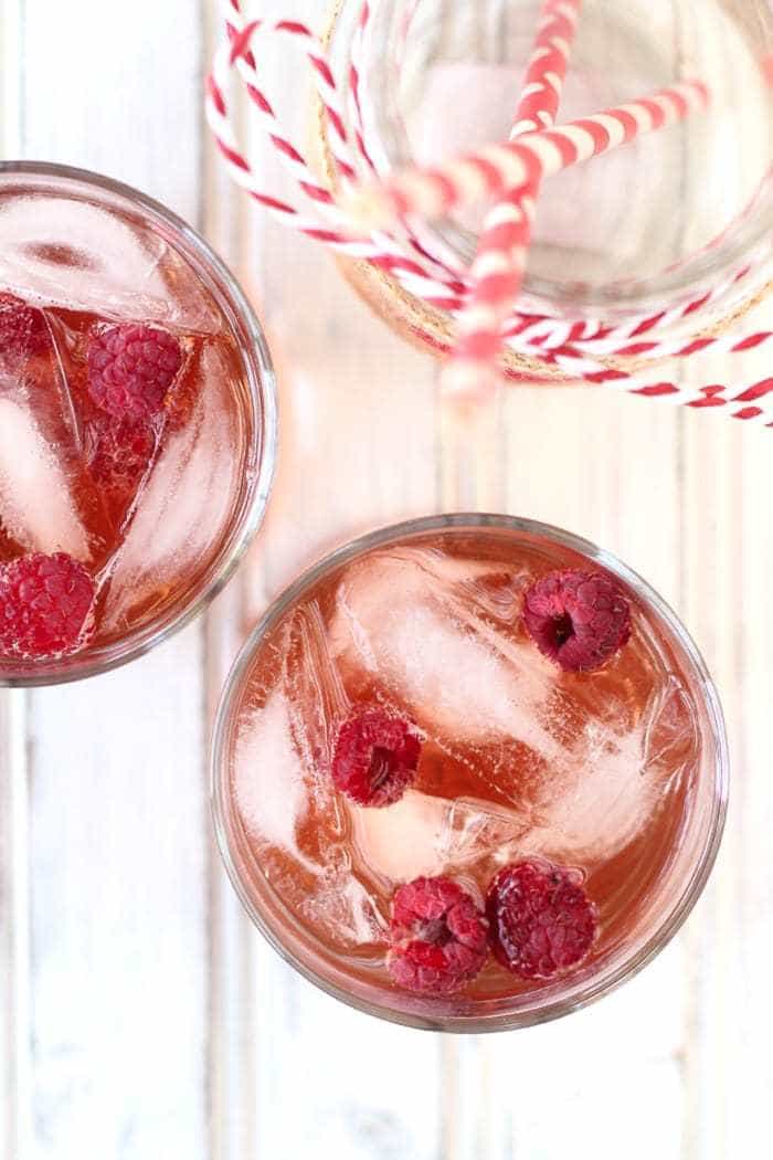 Light and refreshing crab-raspberry white wine spritzer. Perfect for warm days or cool evenings!