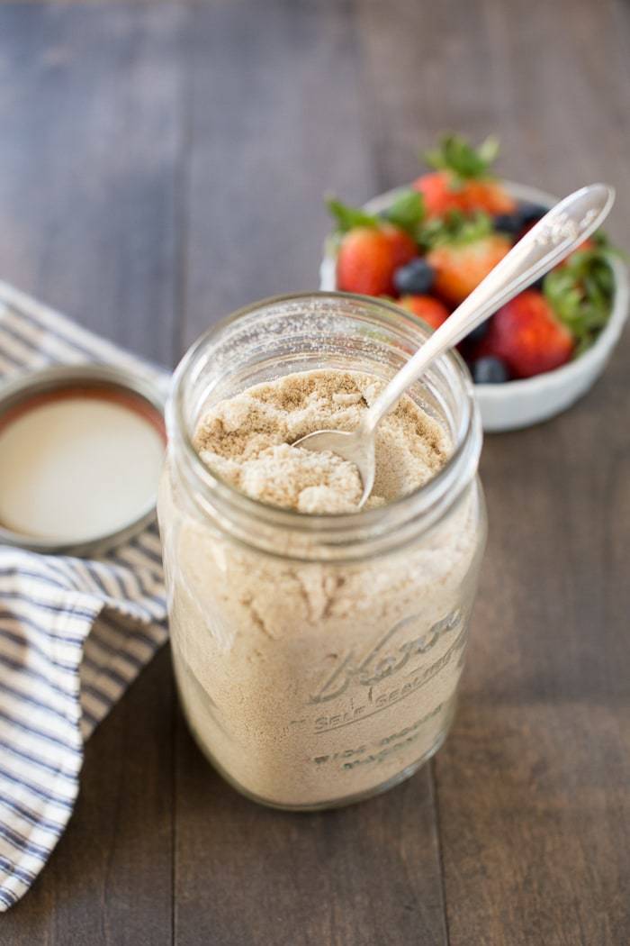 Ditch the processed Bisquick and make your own for quick and easy pancakes, waffles, and biscuits without all the preservatives!