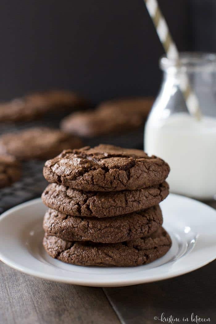 These are the very best dark chocolate cookies! They are decadent and oozing with dark chocolate!