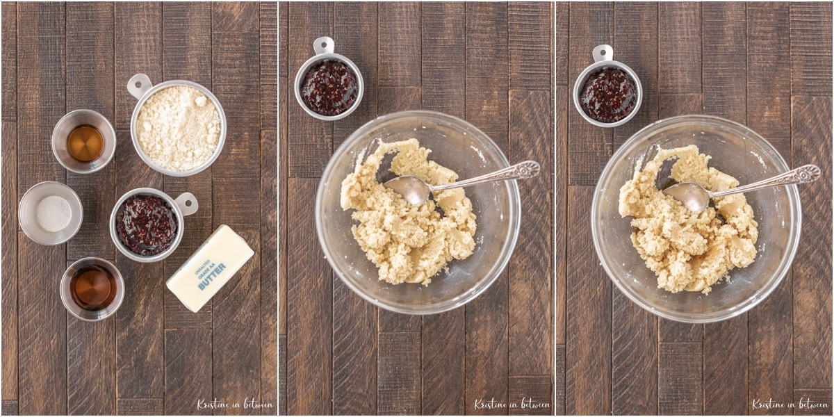Process shots of making these cookies.