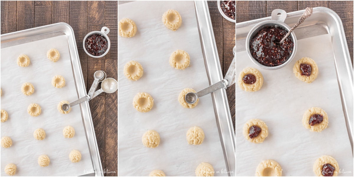 Process shots of making these cookies.