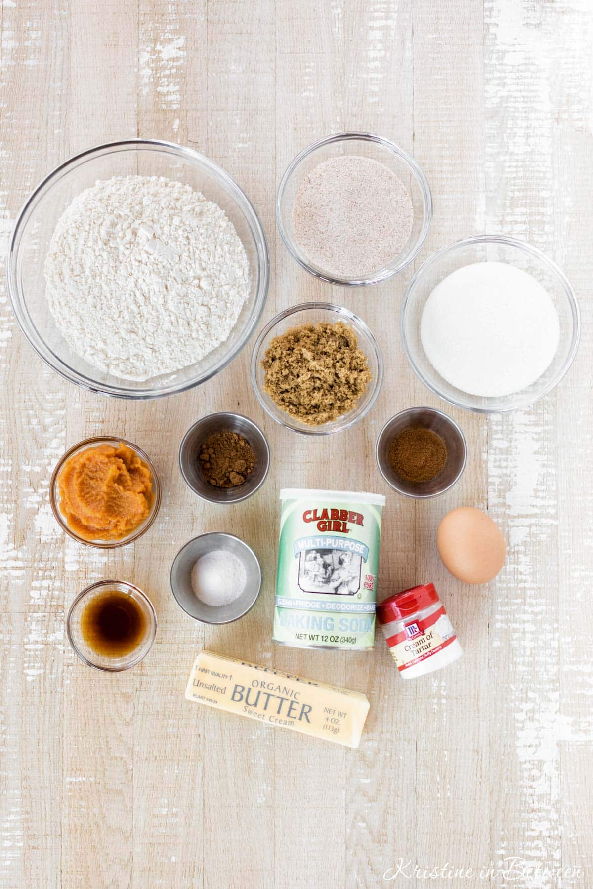 Ingredients spread out on a wooden board.